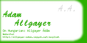 adam allgayer business card